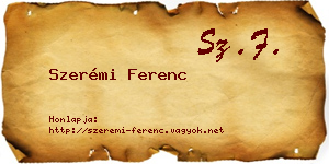 Szerémi Ferenc névjegykártya